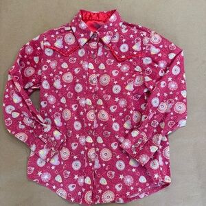 Girl’s Red Twenty X Western Snap Shirt Size Small